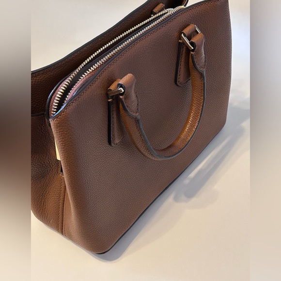 Michael Kors Camille Small Leather Satchel Brown Handbag - Picture 8 of 11